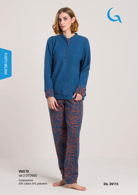 PIGIAMA DONNA M/L V50170 Tellini S.R.L. Velkoobchodní oblečení